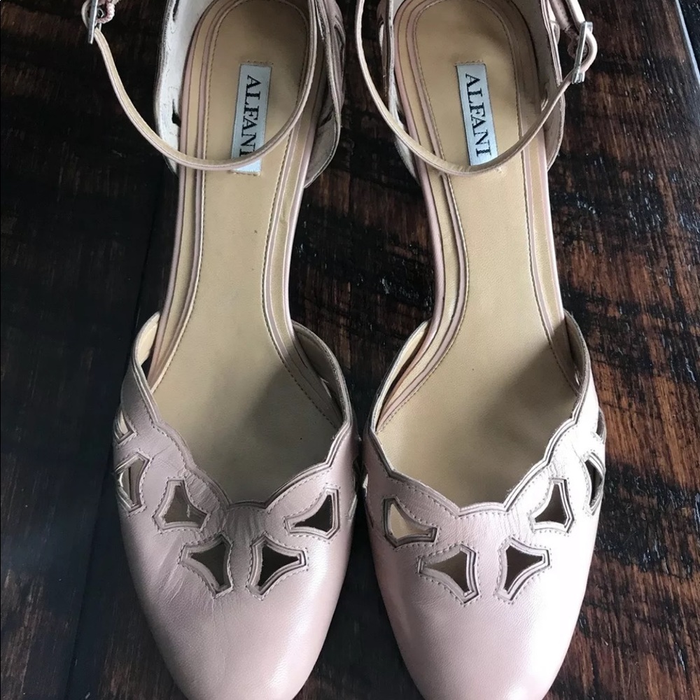 Alfani Rounded Toe Cutout Strappy Heels Blush 10